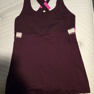 Lululemon Athletica Dark Purple Tank with Pink Highlights